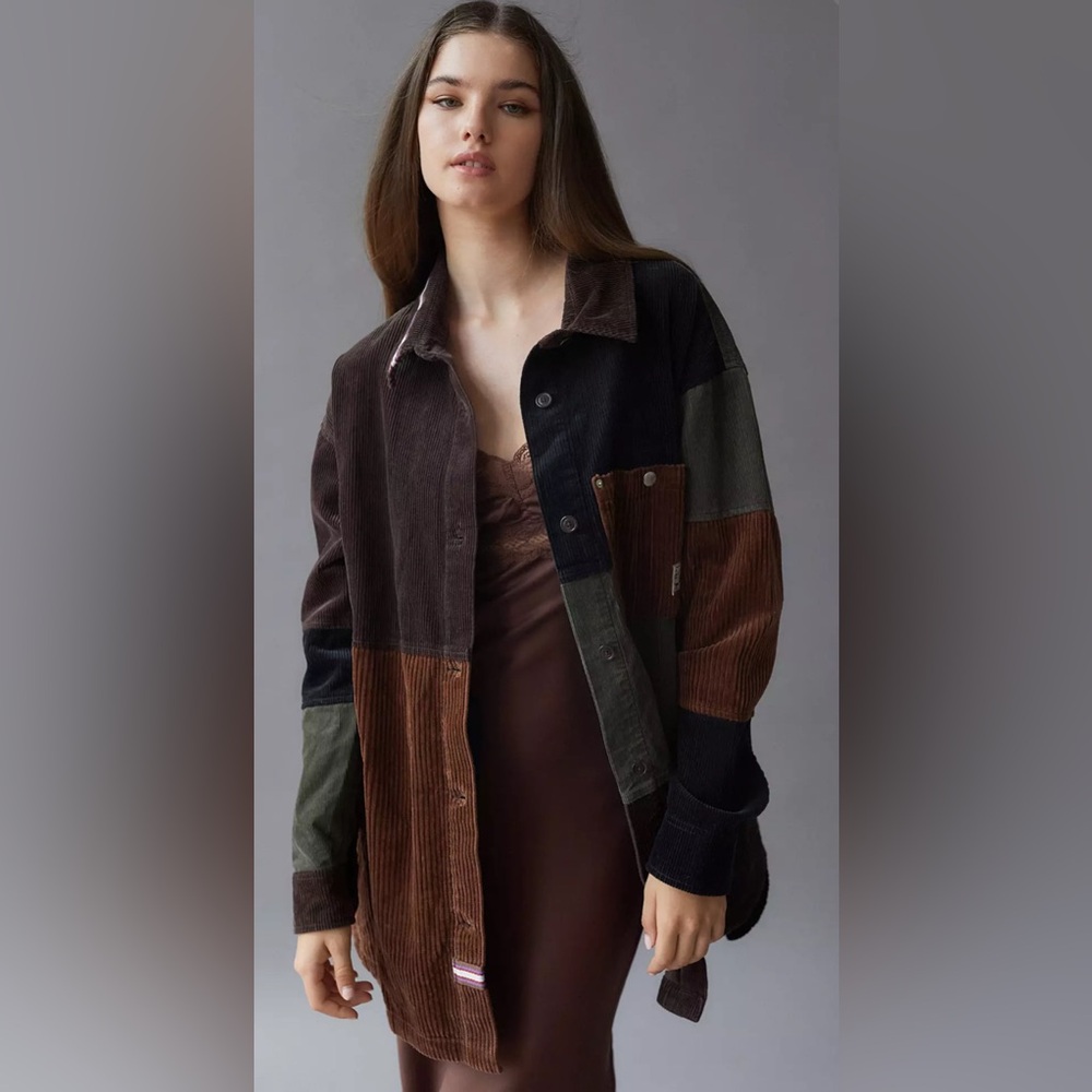 BDG Multicolor Corduroy Utility Jacket W/Coach Crossbody Bag